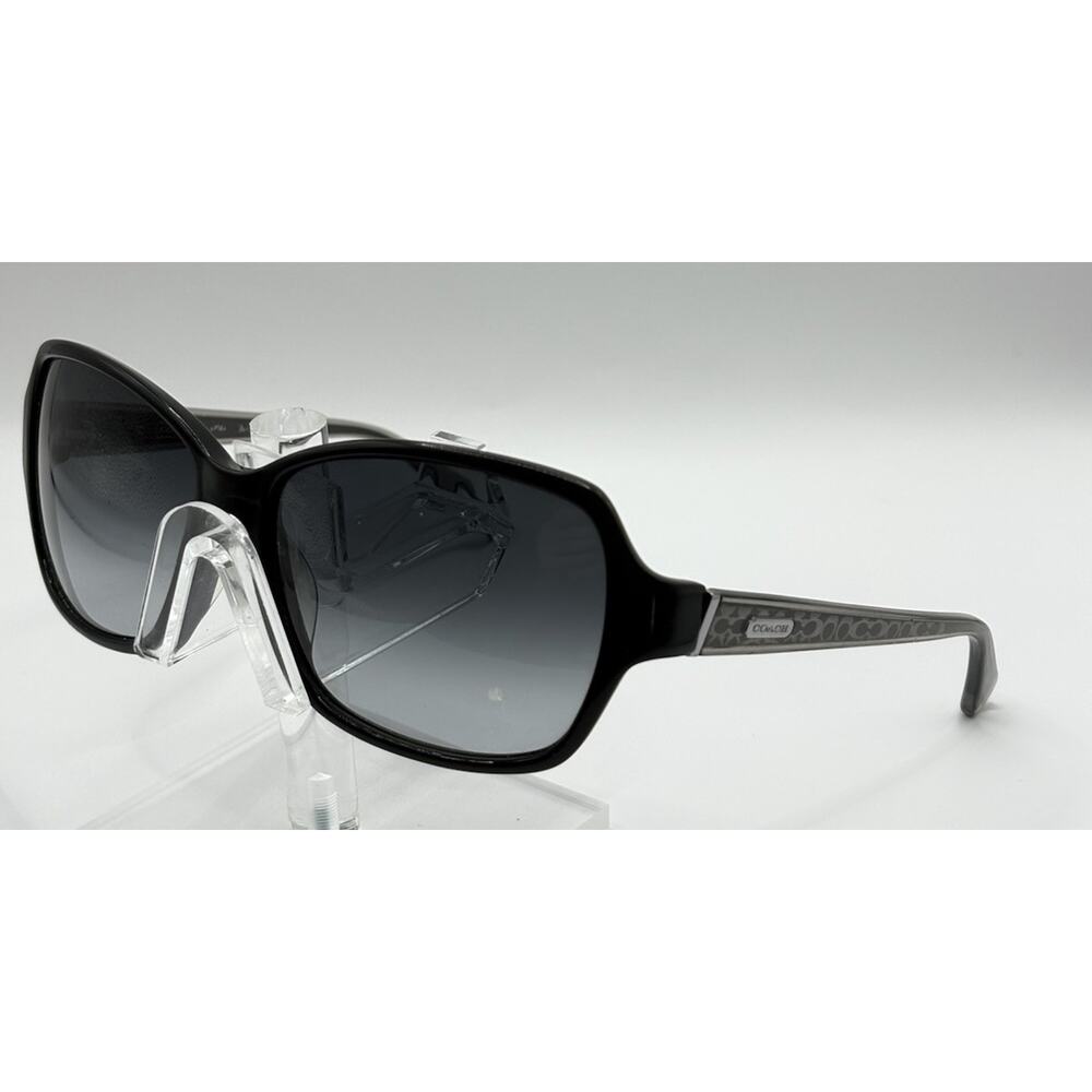Coach Black Gradient Lens Logo Temple Sunglasses